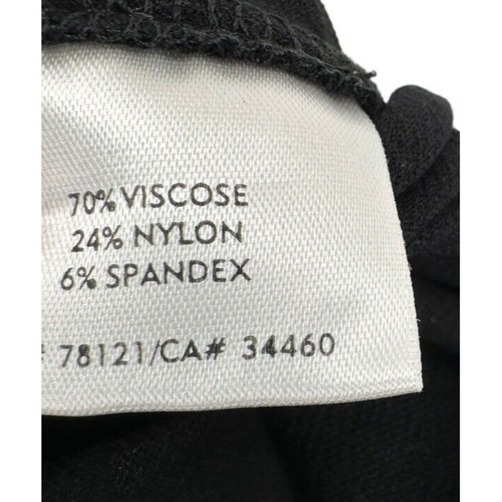 Eileen Fisher Pants Small Women's Black Casual Straight Elastic Crepe Pull On - Picture 6 of 7
